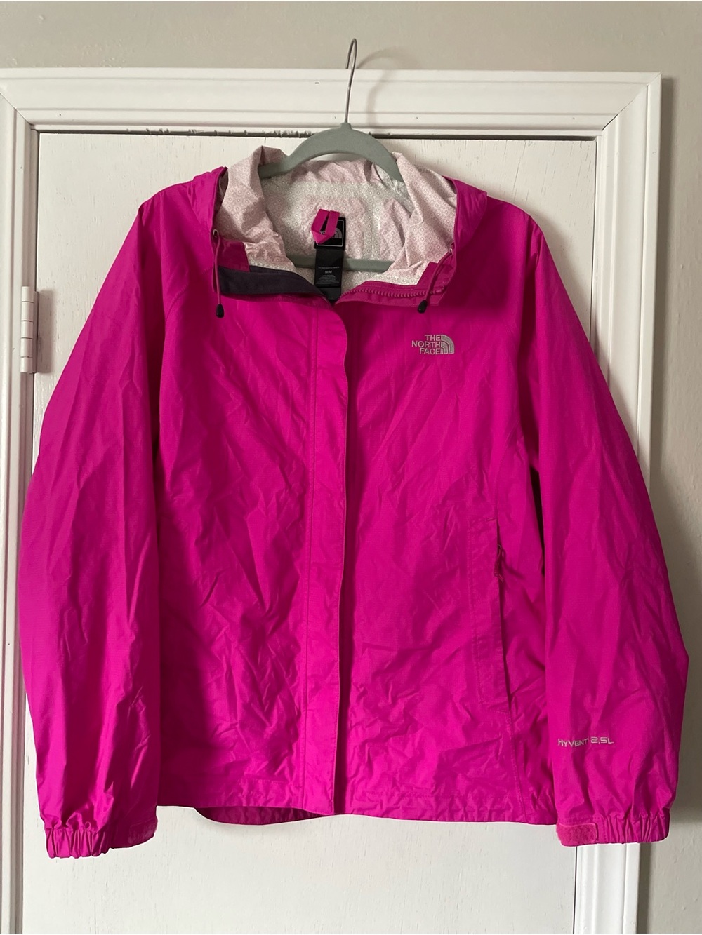 The North Face Women’s HyVent 2.5L Bright Fuchsia Pink Rain Jacket